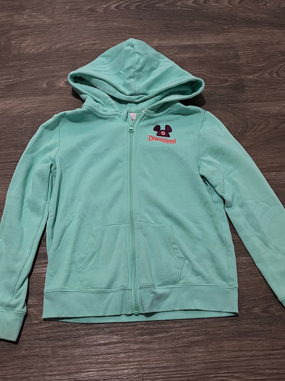 Disney Mint Green Hooded Zip-Up with Mickey Logo